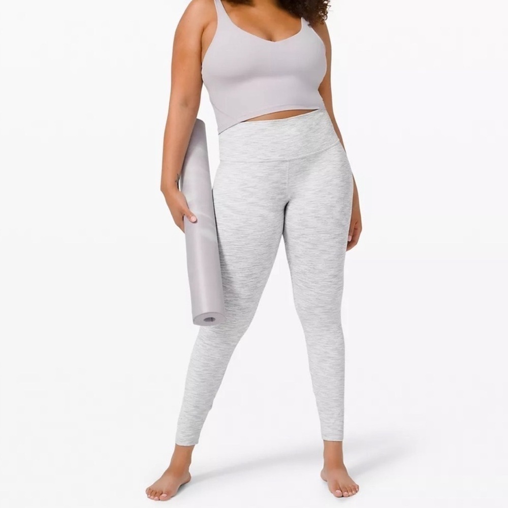Lululemon Wunder Under‎ Gray White Leggings | 4